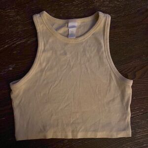 Yellow tank crop top